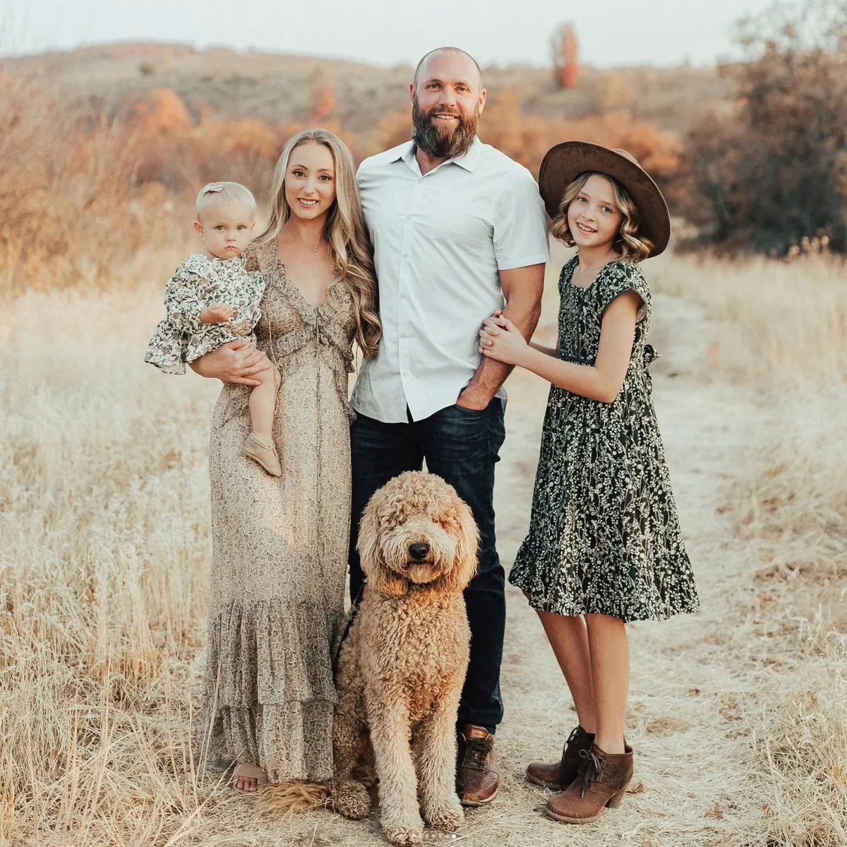 Jed Nilson with his family