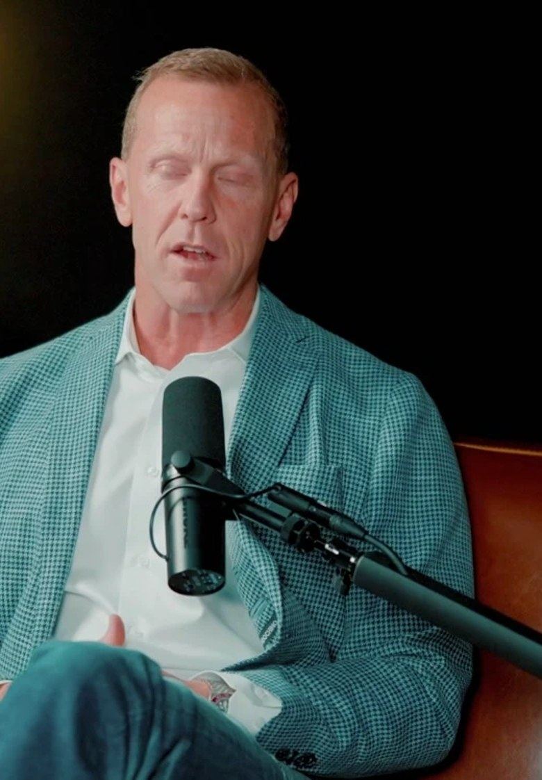 Jed Nilson recording the podcast